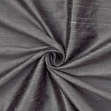 Charcoal Gray Pure Silk Dupioni Curtain Panels