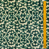 Green N Ivory Abstract Digital Printed Velvet Curtain Panels