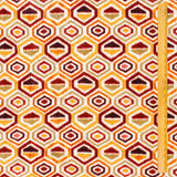 Yellow, Orange Geometric Digital Print Velvet Curtain Panels