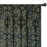 Arabic Black Abstract Digital Printed Velvet Curtain Panels