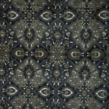 Arabic Black Abstract Digital Printed Velvet Curtain Panels