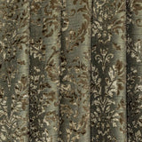 Olive Damask Soft Burnout Velvet Curtain Panels