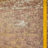 Brown Gold Foil Printed Velvet Textured Curtain Panels