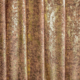 Brown Gold Foil Printed Velvet Textured Curtain Panels