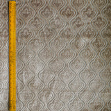 Pearl Beige Damask Jacquard Velvet Curtain Panels