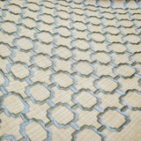 Beige Medallion Geometric Cotton Embroidered Curtain Panels