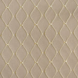 Beige Diamonds Geometric Viscose Embroidered Curtain Panels