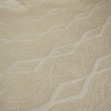 Beige Geometric Viscose Embroidered Woven Curtain Panels