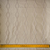 Beige Geometric Viscose Embroidered Woven Curtain Panels