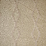 Beige Geometric Viscose Embroidered Woven Curtain Panels