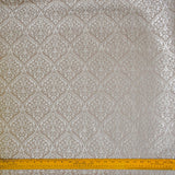 Pearl Beige Floral Polyester Viscose Woven Curtain Panels