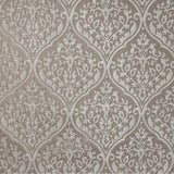 Pearl Beige Floral Polyester Viscose Woven Curtain Panels