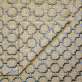 Beige Medallion Geometric Cotton Embroidered Curtain Panels