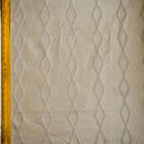 Beige Geometric Viscose Embroidered Woven Curtain Panels