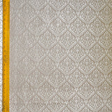 Pearl Beige Floral Polyester Viscose Woven Curtain Panels