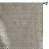 Pearl Beige Floral Polyester Viscose Woven Curtain Panels