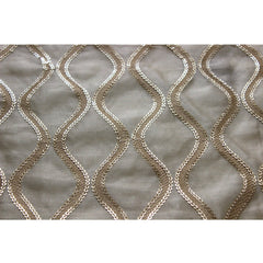 Sequins Scallop Sheer Fabric By The Metre