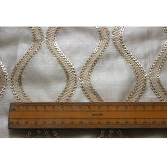 Sequins Scallop Sheer Fabric By The Metre