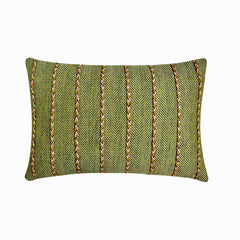 Green Jute Lumbar Cushion Cover - Moss Jute
