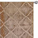 Light Brown Damask Jacquard Velvet Geometric Curtain Panels