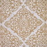 Beige Damask Jacquard Velvet Geometric Curtain Panels