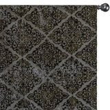 Charcoal Grey Damask Jacquard Velvet Curtain Panels