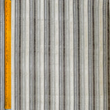 Grey, Teal Stripes Jacquard Chenille Velvet Curtain Panels