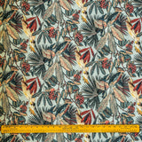 Sea Green, Red Cockatoo Love Cotton Printed Curtain Panels