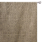 Beige Damask With Copper Lurex Zari Woven Curtain Panels