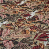 Beige, Brown Cockatoo Cotton Spun Printed Curtain Panels
