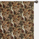 Beige, Brown Cockatoo Cotton Spun Printed Curtain Panels