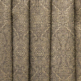 Beige Damask With Copper Lurex Zari Woven Curtain Panels