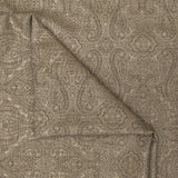 Beige Damask With Copper Lurex Zari Woven Curtain Panels