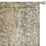 Beige Mosaic Foil Velvet Printed Textured Curtain Panels
