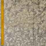 Beige Mosaic Foil Velvet Printed Textured Curtain Panels