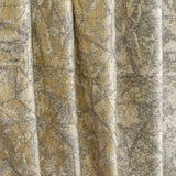 Beige Mosaic Foil Velvet Printed Textured Curtain Panels