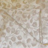 Beige Petals Jacquard Weave Curtain Panels