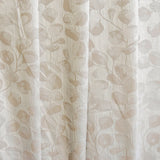 Beige Petals Jacquard Weave Curtain Panels