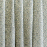 Floral Teal Peacock Jacquard Weave Curtain Panels