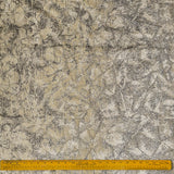 Beige Mosaic Foil Velvet Printed Textured Curtain Panels