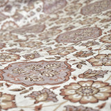 Mandala Brown, Beige Printed Velvet Geometric Curtain Panels