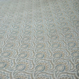 Floral Teal Peacock Jacquard Weave Curtain Panels