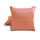 Peach Coral Luxury - Peach & Coral Art Silk Throw Cushion Cover Pack of 2