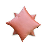 Peach Coral Luxury - Peach & Coral Art Silk Throw Cushion Cover Pack of 2