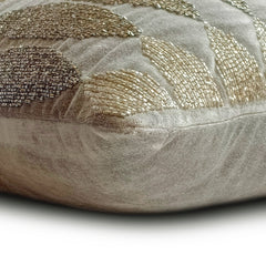 Velvet Bedecked - Gray Velvet Throw Cushion Cover