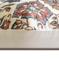 Zahara - Blue & Rust Velvet Throw Cushion Cover