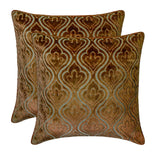 Velvet Majestic Brown - Brown Velvet Throw Cushion Cover