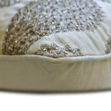 Paisley Silver Queen - Silver Jacquard Throw Cushion Cover