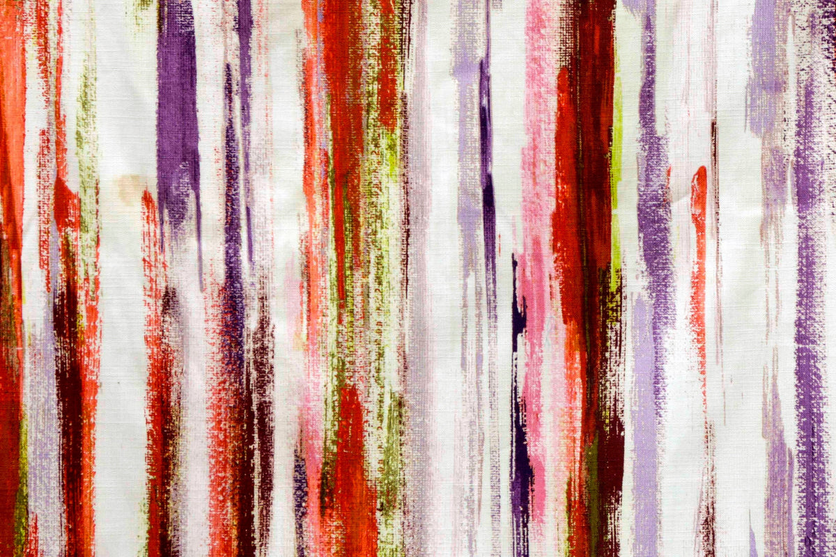 Colorful Stripes Printed Cotton Curtain Panels