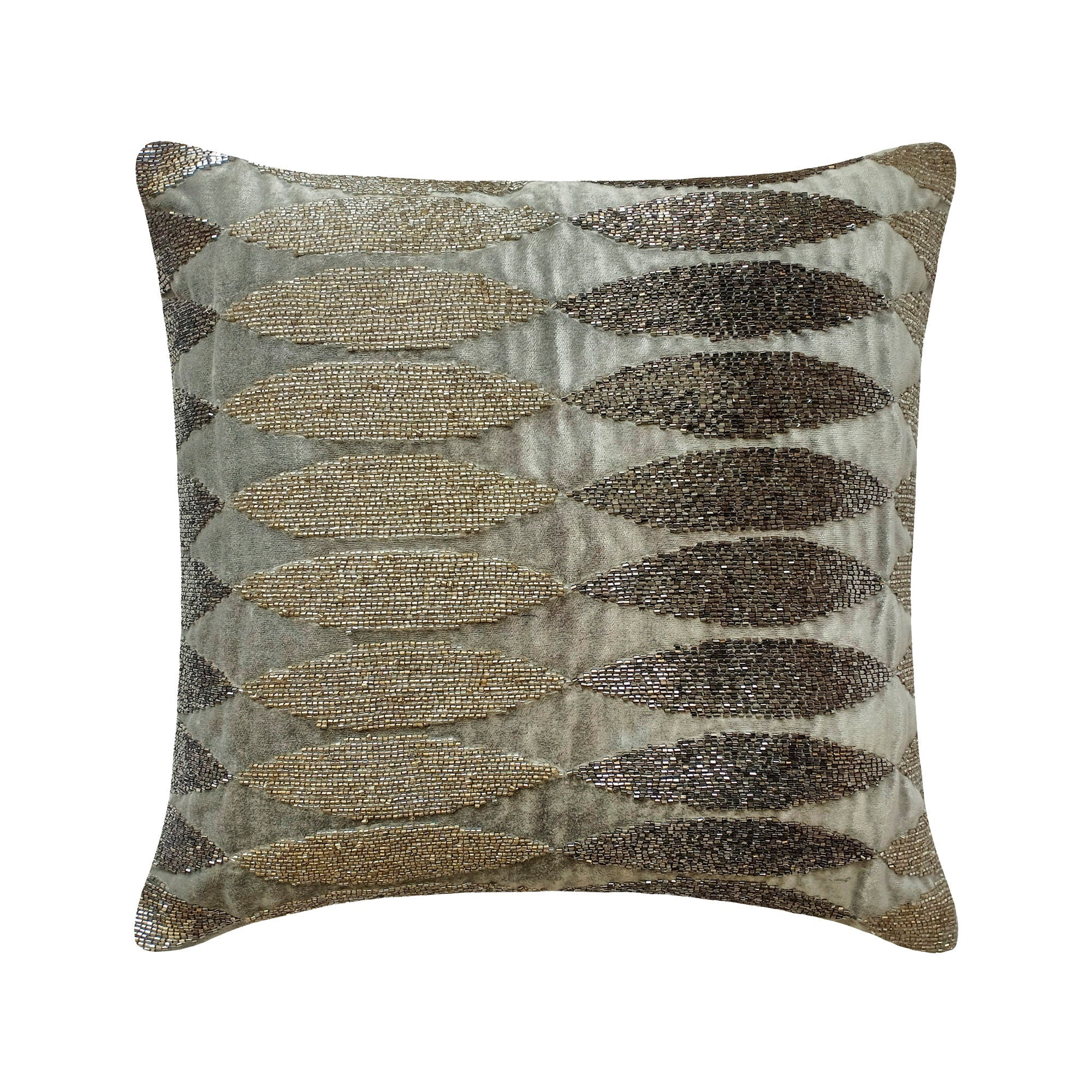 Velvet Bedecked Throw Cushion Cover